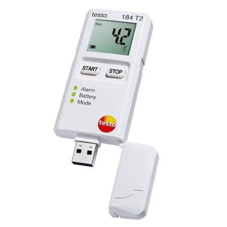 Testo 184 T2 disposable temp logger w/ display, operating time: 150 days 0572 1842